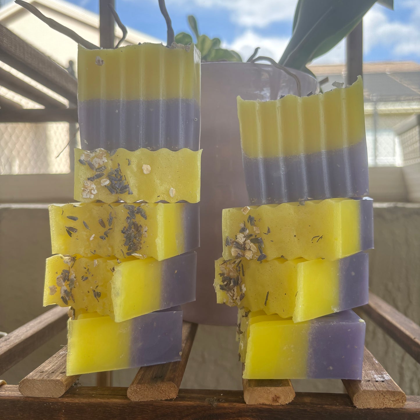 honey oatmeal lavender soap bar