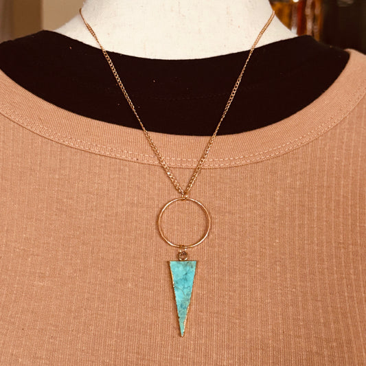 turquoise arrow necklace